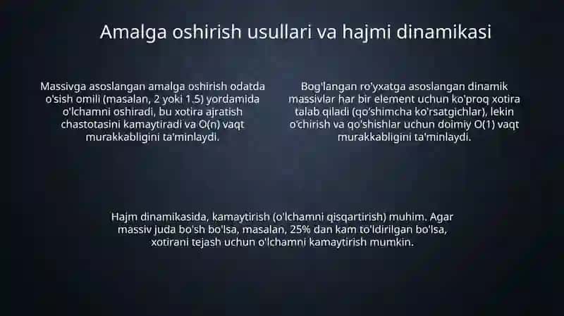 Dinamik massivlar 4
