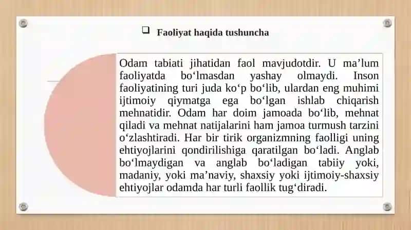 MAVZU.FAOLIYAT. MULOQOT. SHAXS(Maʻruza) 4