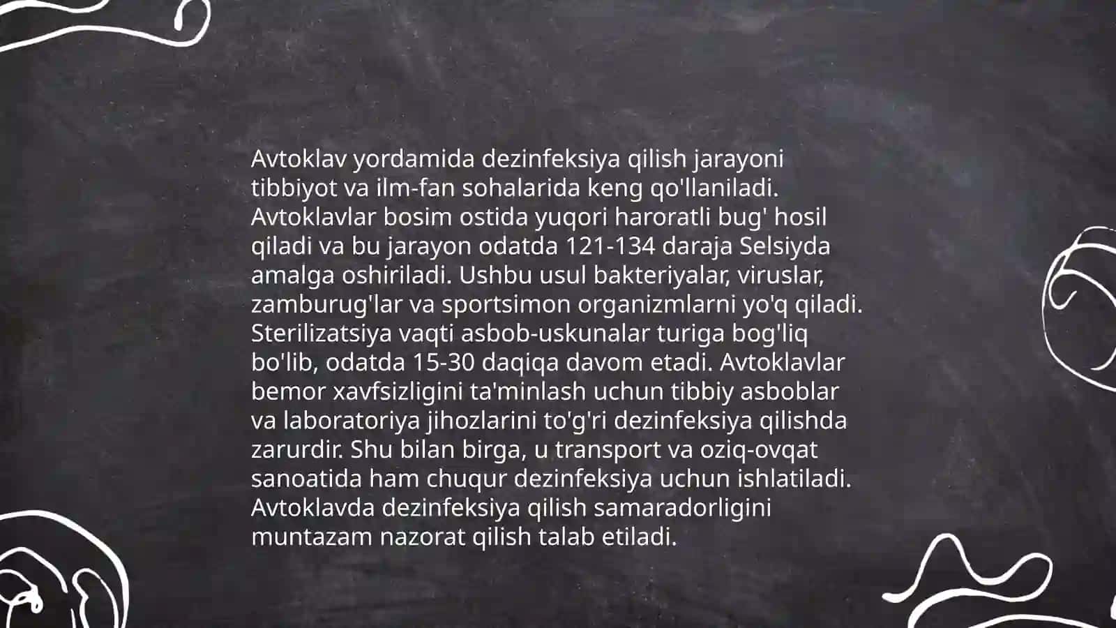 Zamonaviy xirurgik asboblar.Dezinfeksiya uchun qoʻllaniladigan asosiy kimyoviy vositalar 4