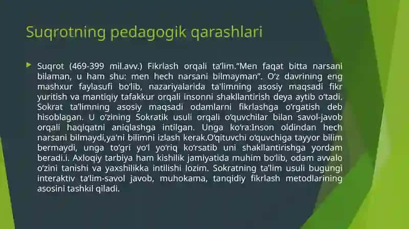 Antik davr olimlarining pedagogika haqida fikrlari 4