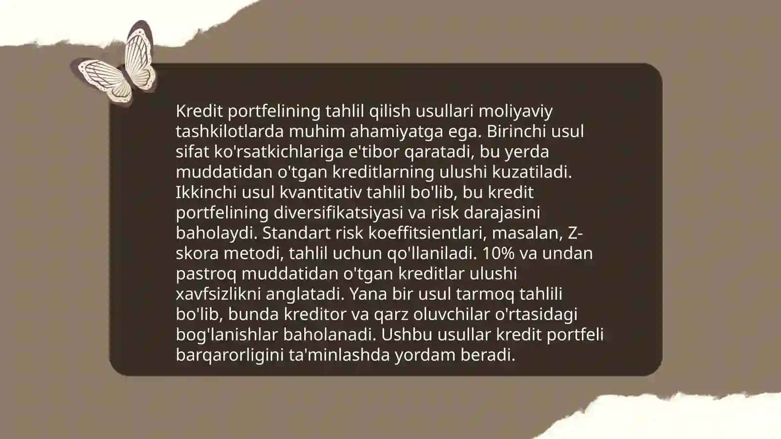 Anor bankining kredit siyosati va kredit portfeli tahlili 4