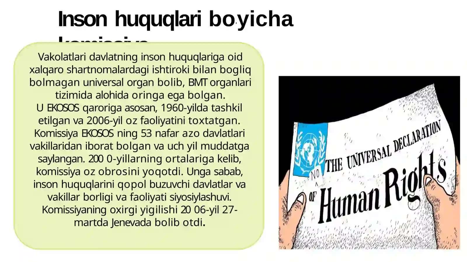Inson huquqlarini muhofaza qilishning xalqaro mexanizmlari 4
