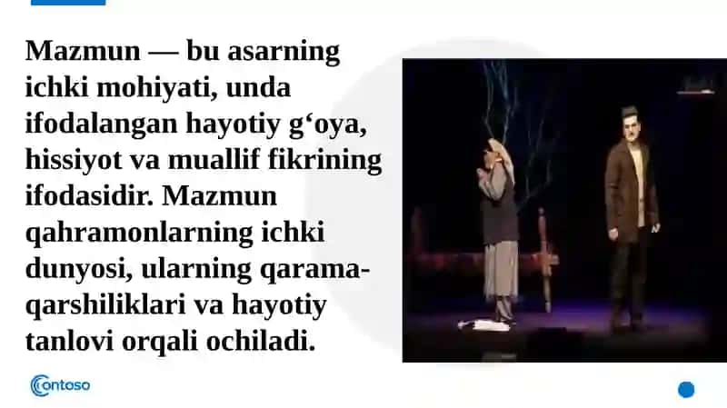 Dramatik asarda mazmun, syujet va fabula 4