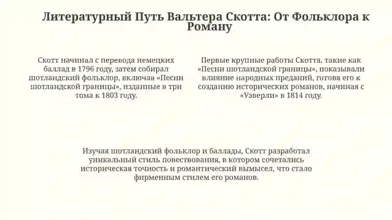 Жизнь и творчество Вольтер Скота и его произведения "Айвенго" 4