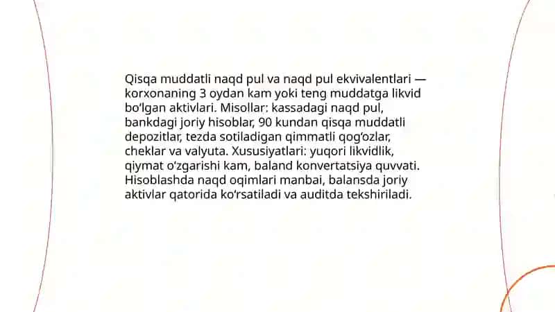 Uzoq va qisqa muddatli aktivlar 4