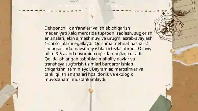 Xalq merosida mehnat an'analari 4