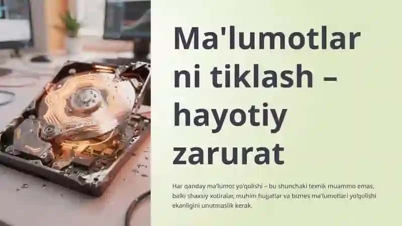 Ma'lumotlarni Tiklash uchun Mo'ljallangan Operatsion Tizimlar Parametrlari 4