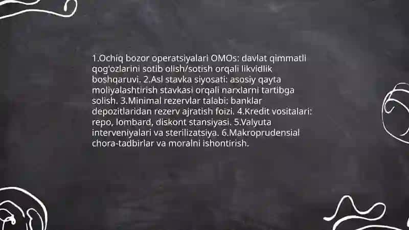 Narxlar barqarorligi va markaziy bank siyosati 4
