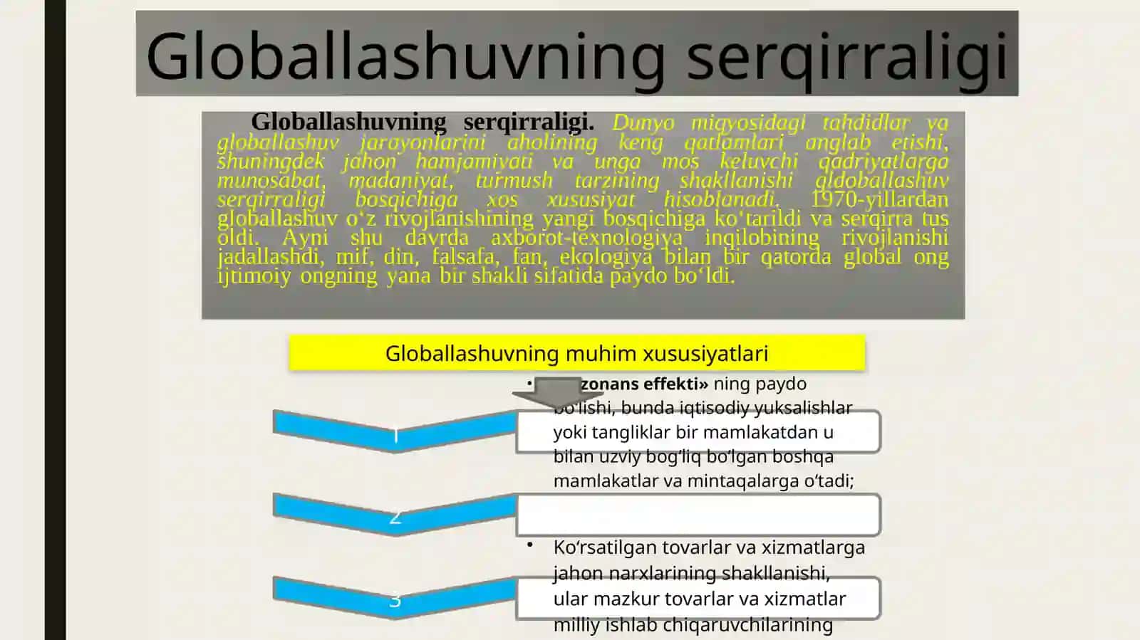 Global jarayonlar dialektikasi 4