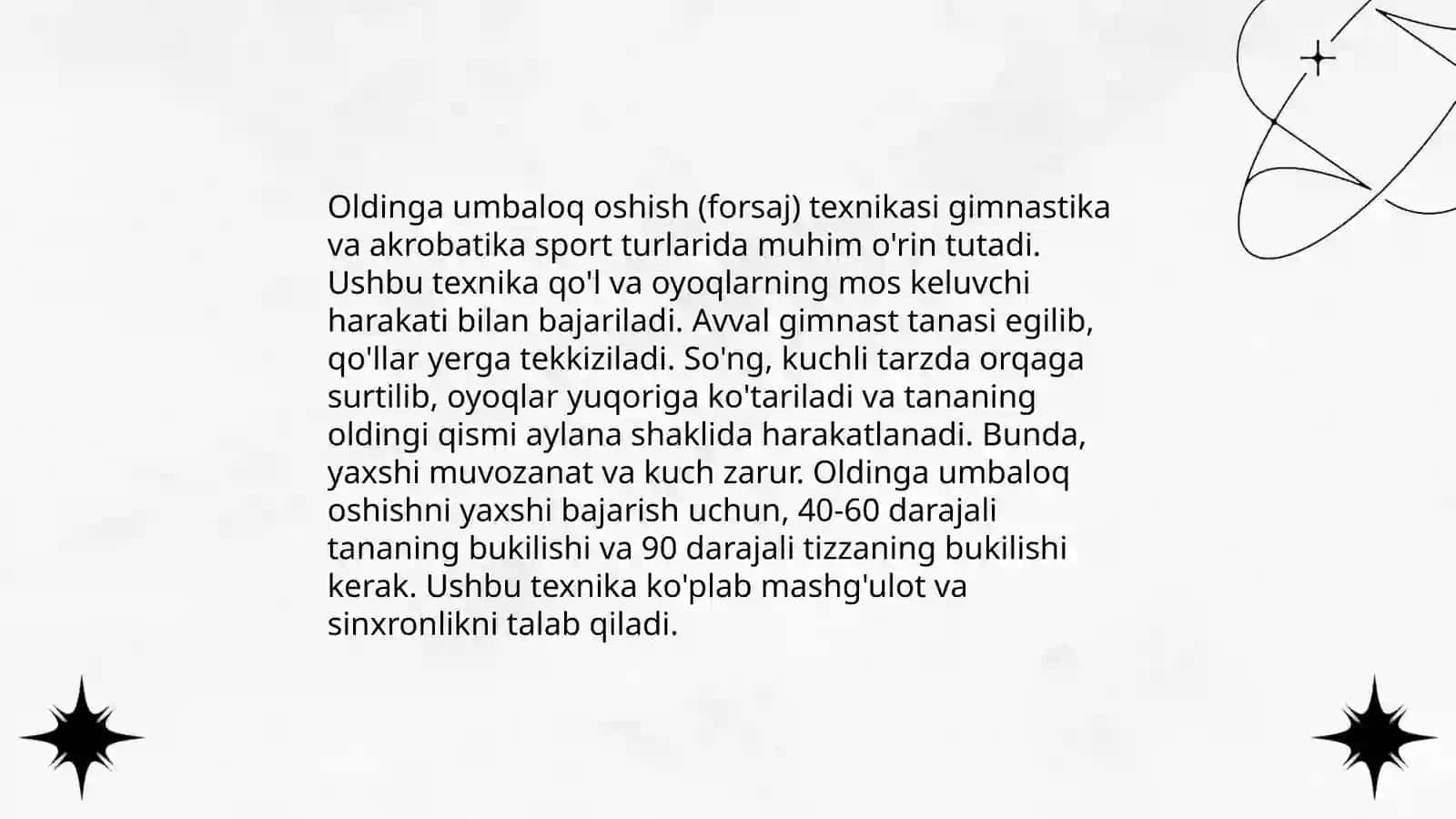 Gimnastikada xavfsizlik qoidalari 4
