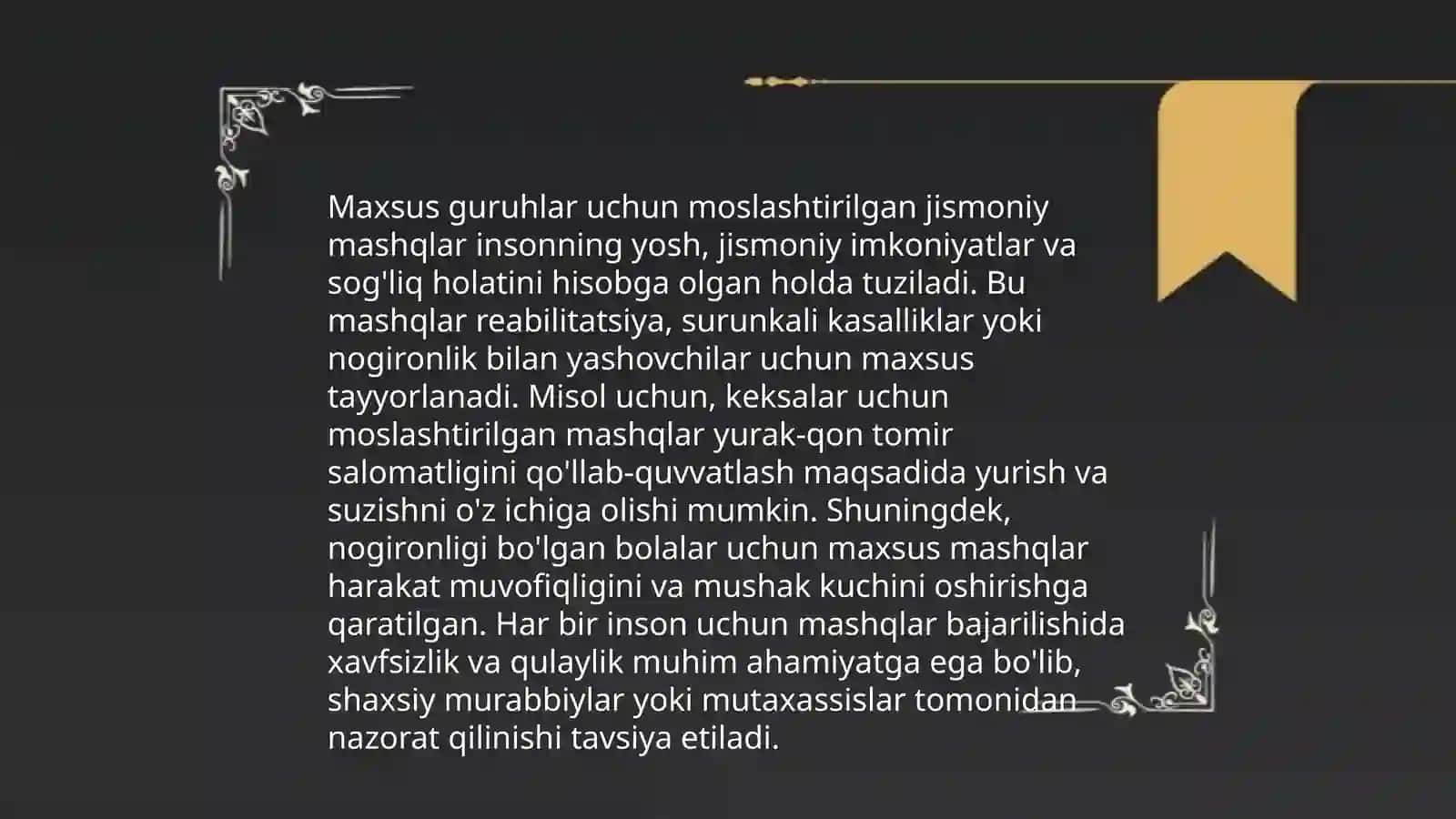Maxsus guruhlari bilan jismoniy tarbiya 4