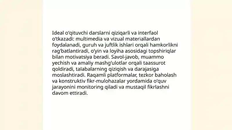 Mening idealimdagi oʻqituvchi 4