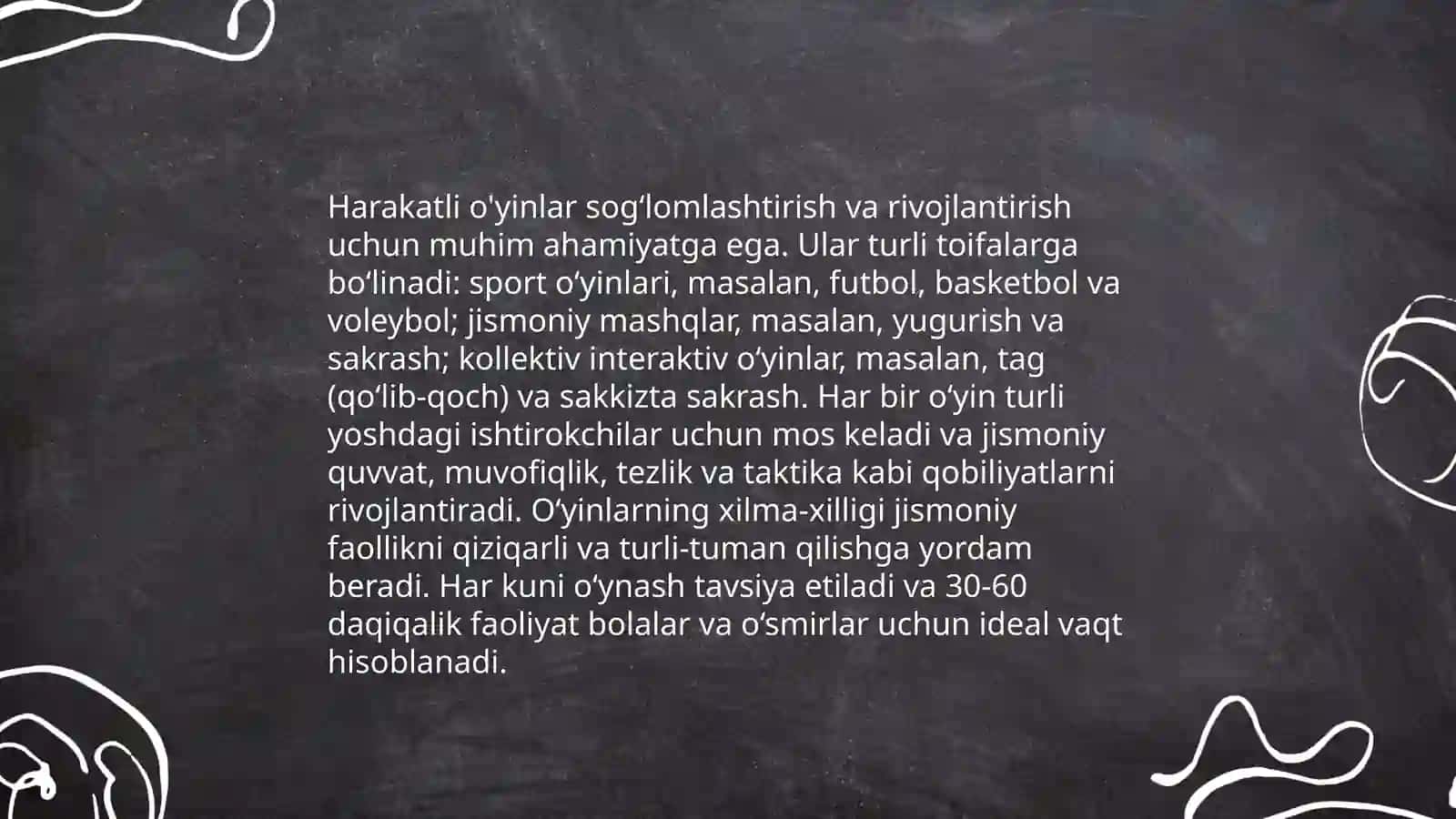 Milliy va harakatli o'yinlar orqali sport o'yinlari elementalrini o'rganish 4
