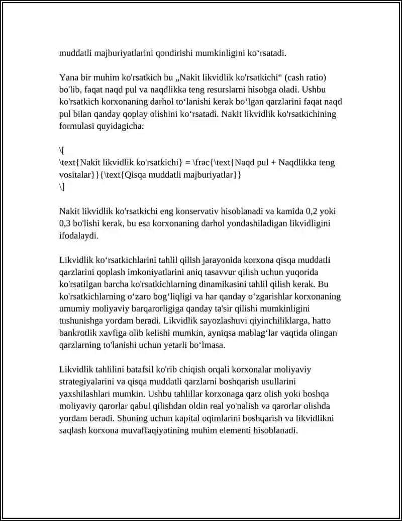 KORXONA MOLIYAVIY HOLATI TAHLILI USULLARI 4