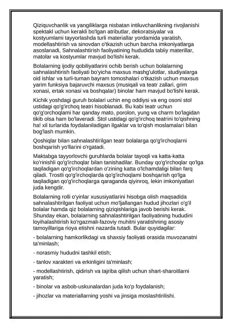 Sahnalashtirish faoliyatida bolalarda ijodiy qobiliyatlarini rivojlantirish usullari 4