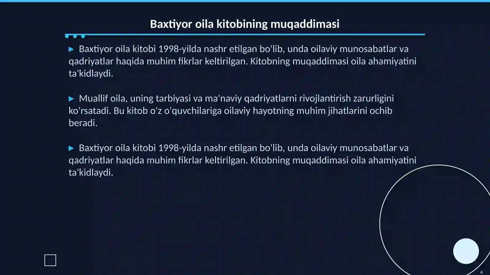 Shayx Muxammad Sodiq Muxammad Yusufning Baxtiyor oila kitobi asosida 4