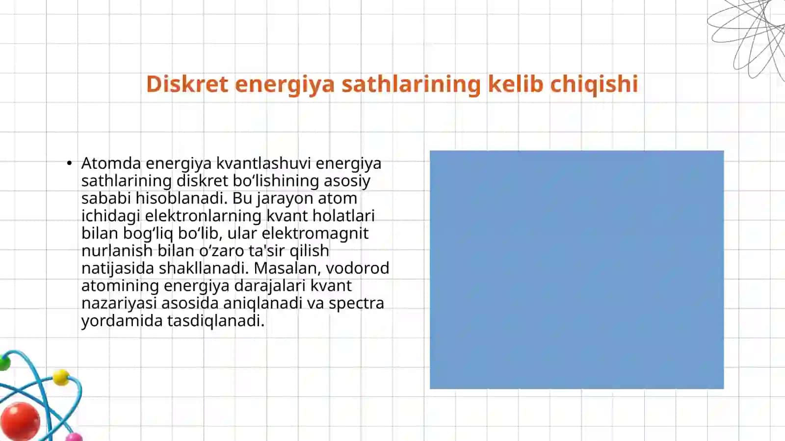 Atomda energetik sathlarning diskretligi Frank Gers tajribasi 4