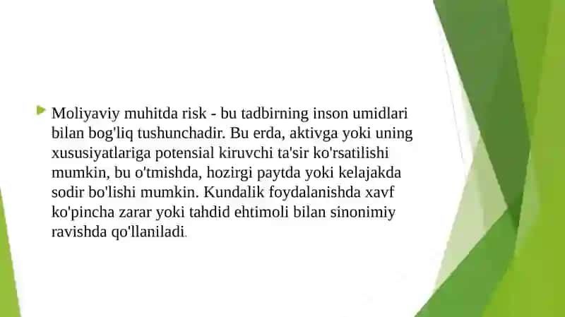 Riskning sug'urta dagi roli 4