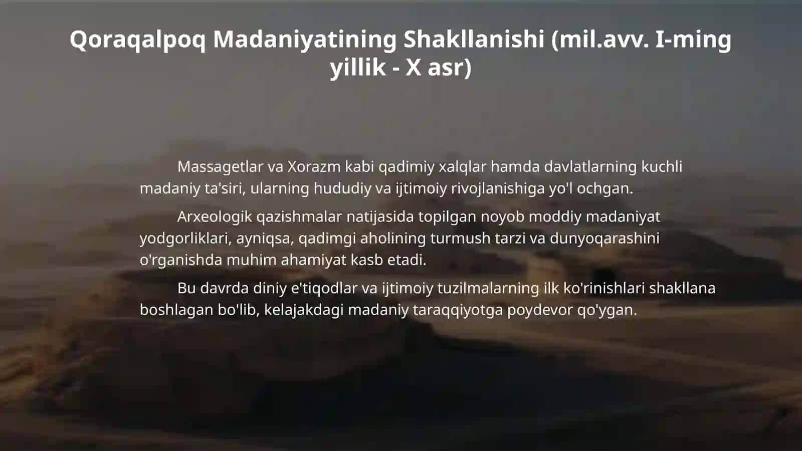 Qoraqalpoqlar madaniy hayoti 4