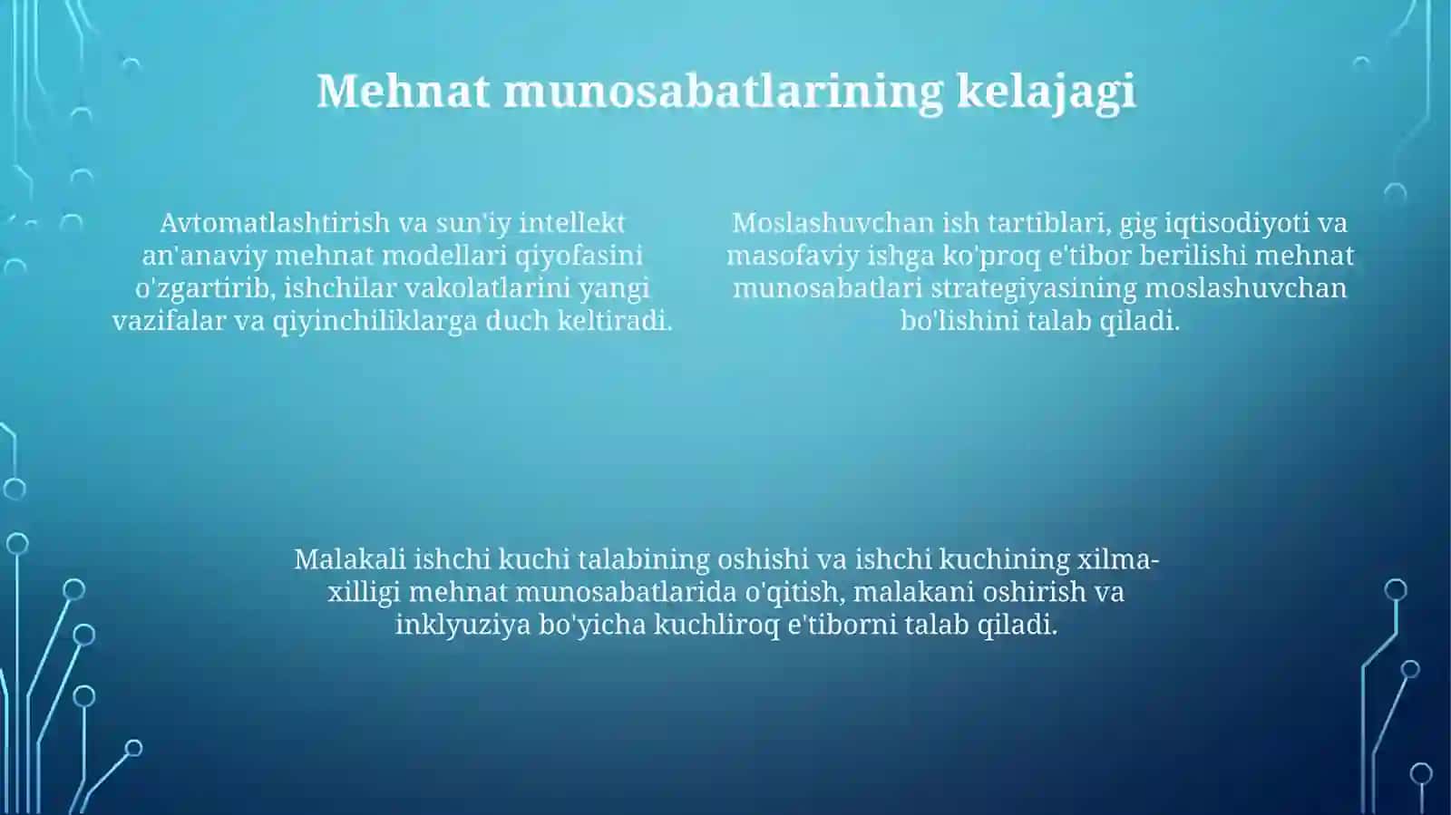 Mehnatga oid munosabatlar 4