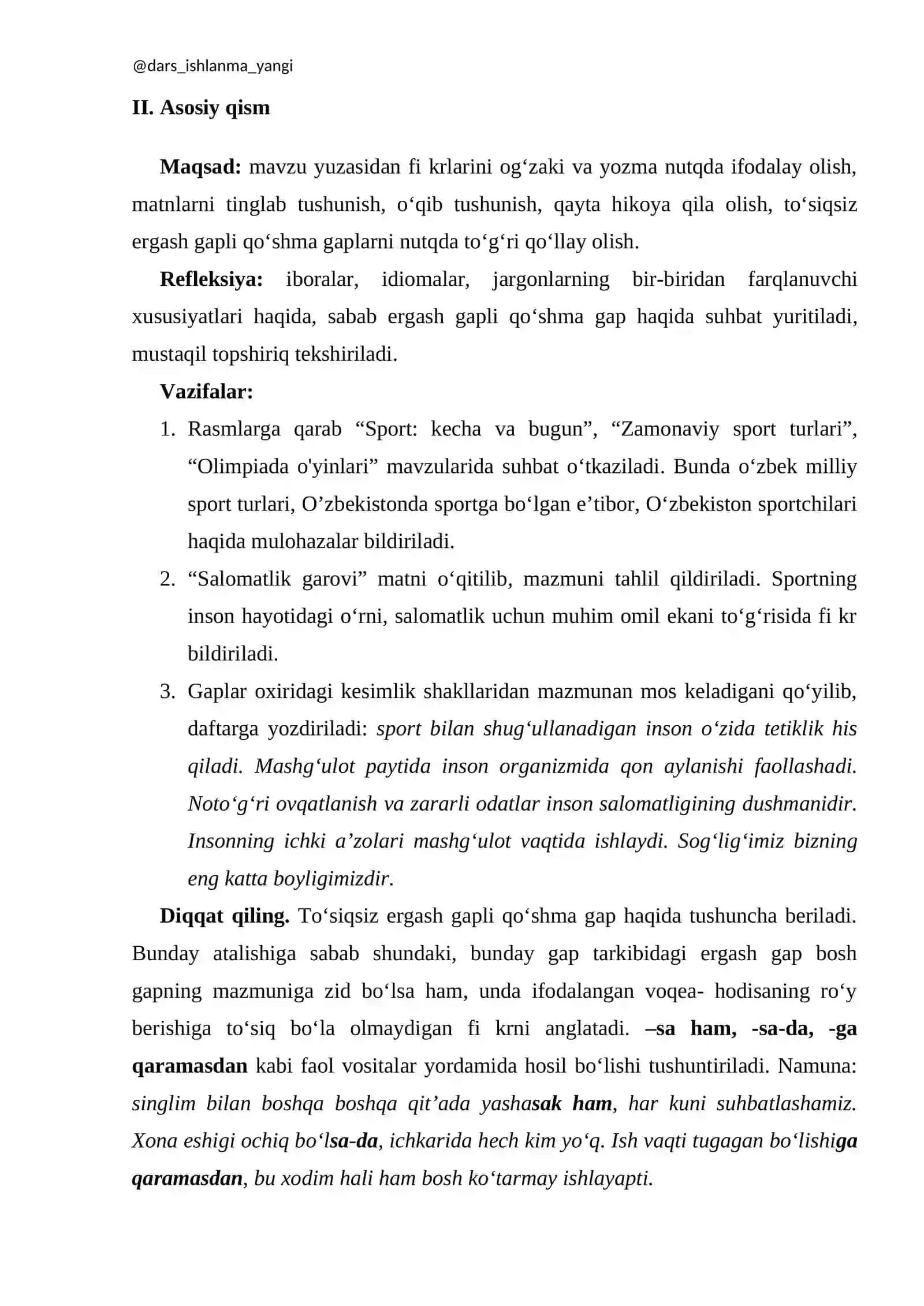 10-sinf O‘zbek tili fanidan dars ishlanmasi 4