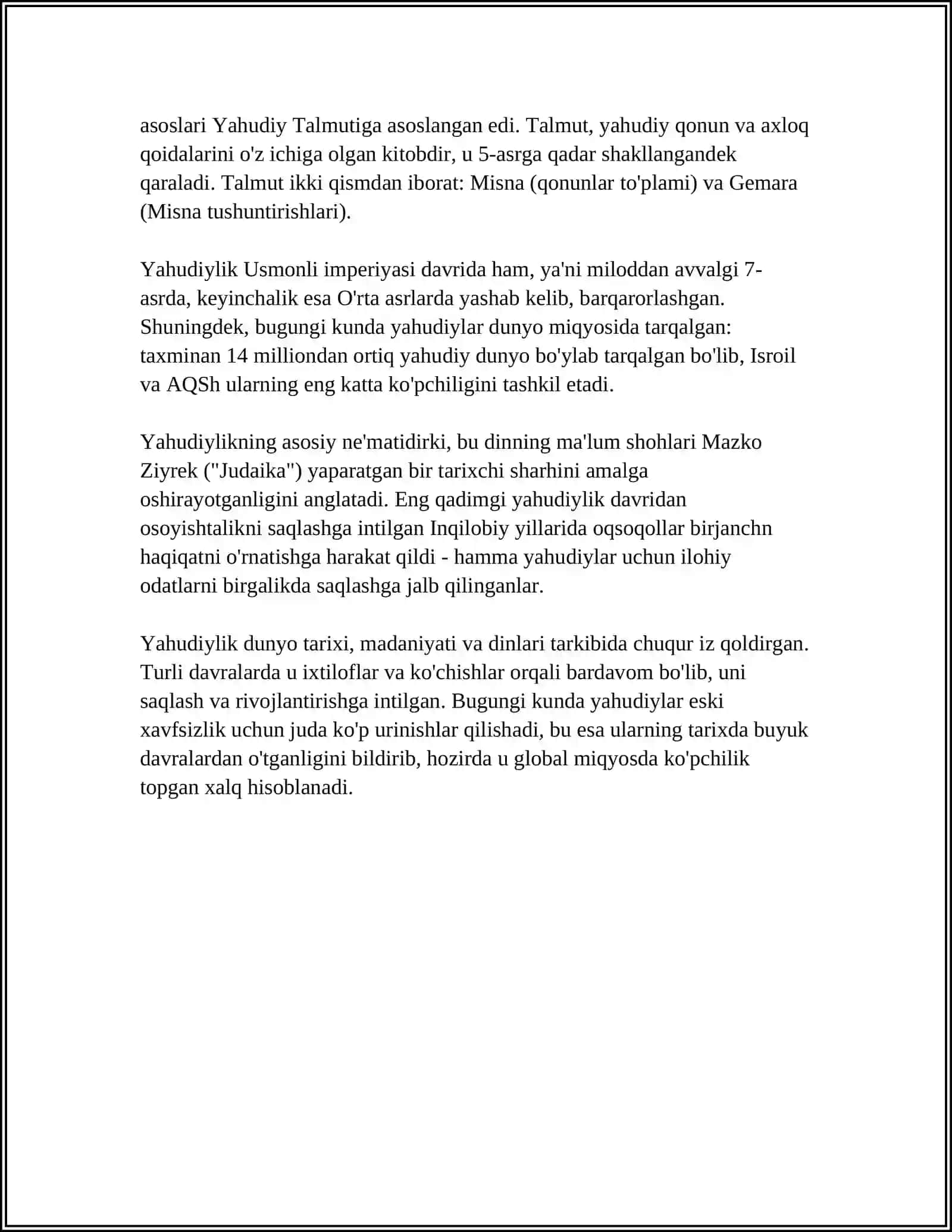 YAXUDIYLIK DININI SHAKILLANISHI 4