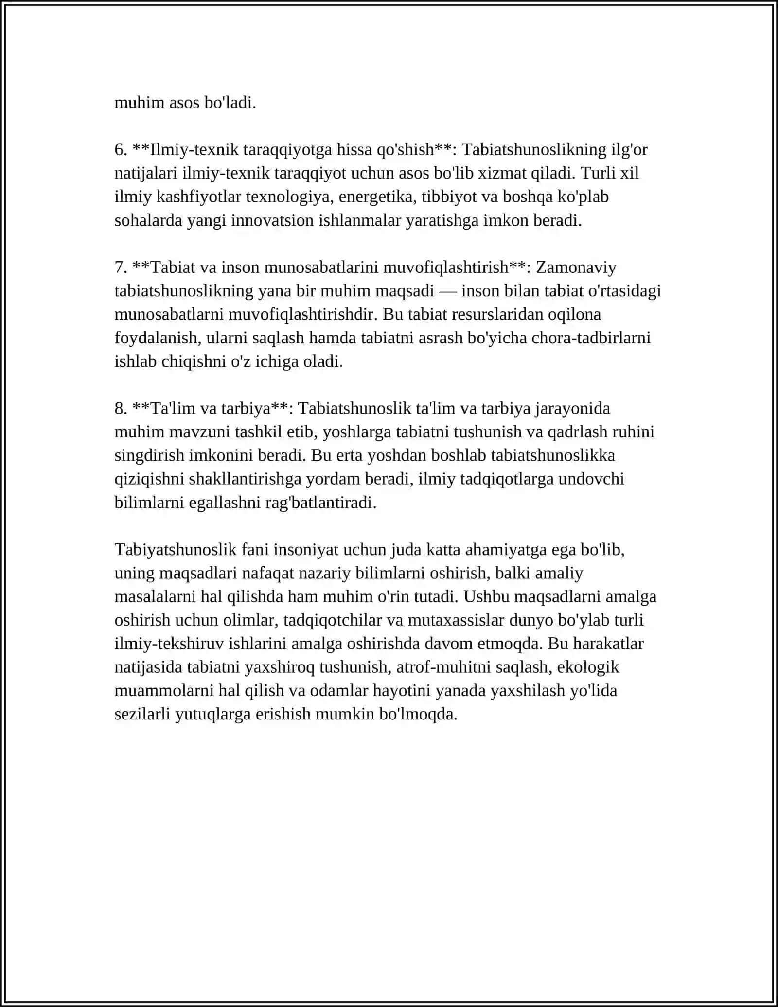 TABIYATSHUNOSLIKNING MAQSAD VA VAZIFALARI 4