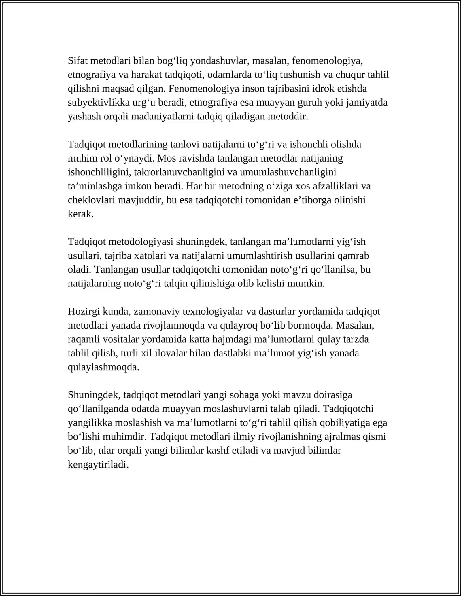 TADQIQOT METODI VA METODOLOGIYASI 4