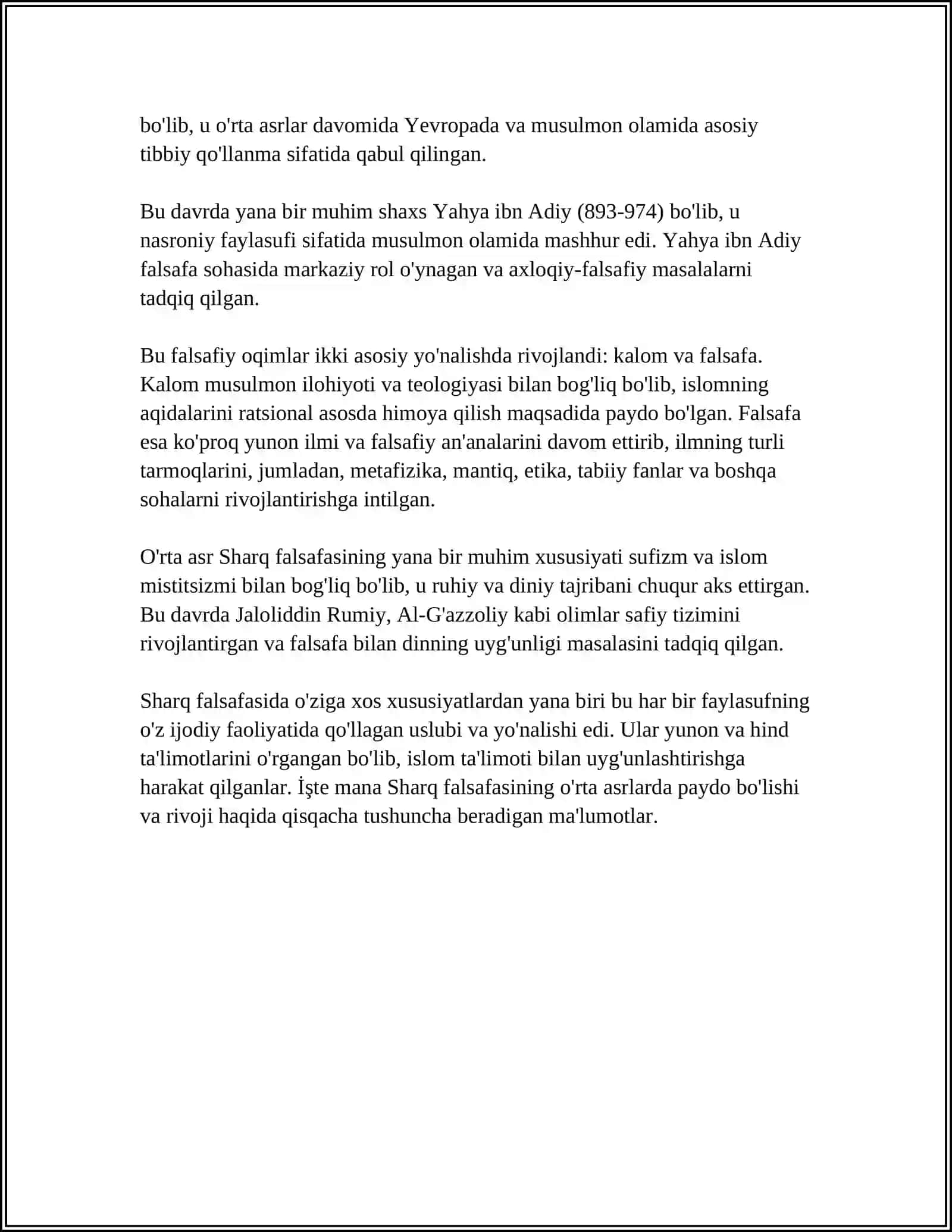 O'RTA ASR SHARQ FALSAFASI VA UYGʻONISH DAVRI XUSUSIYATLARI 4