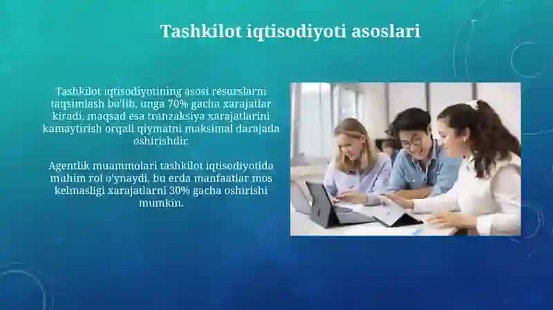 Firma va ularning tashkiliy iqtisodiy asoslar 4
