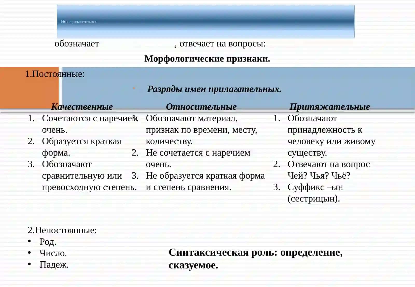 Части речи в русском языке 4