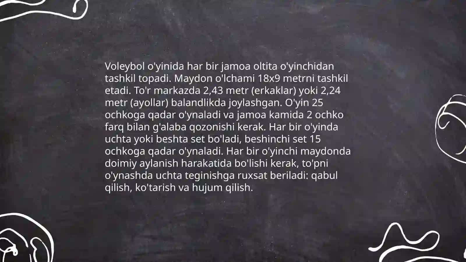 Voleybol sport turi haqida umumiy tushuncha 4