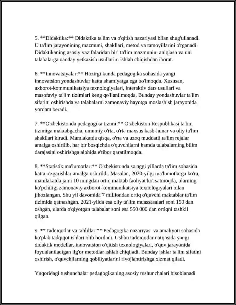 Pedagogikaning umumiy tushunchalari 4