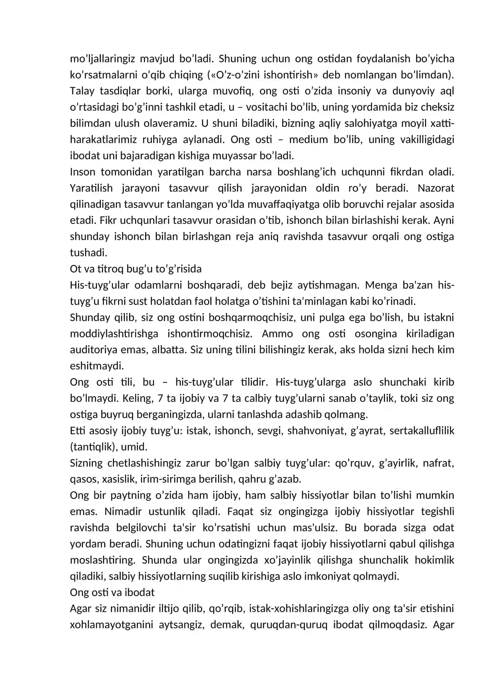 Ong haqida tushuncha va uning xossalari. Ong osti sohasi. Hozirgi zamon psixologiyasining tadqiqot metodlari. Psixikaning filogenetik taraqqiyoti 4