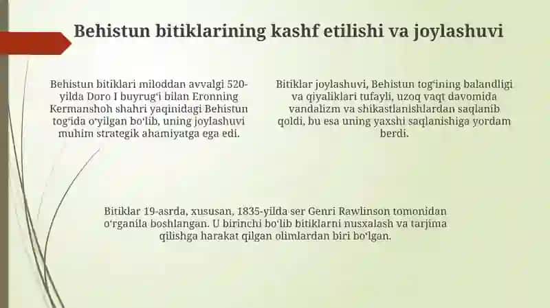 Behustun qoyatosh yozuvi va uning tahlili 4