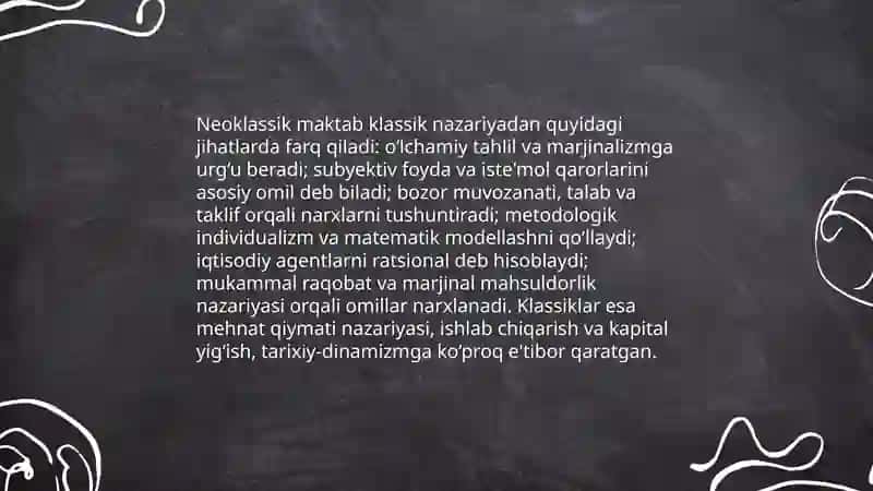 Marksistik iqtisodiyotning klassik maktabga muqobil g‘oyalarining mohiyati 4
