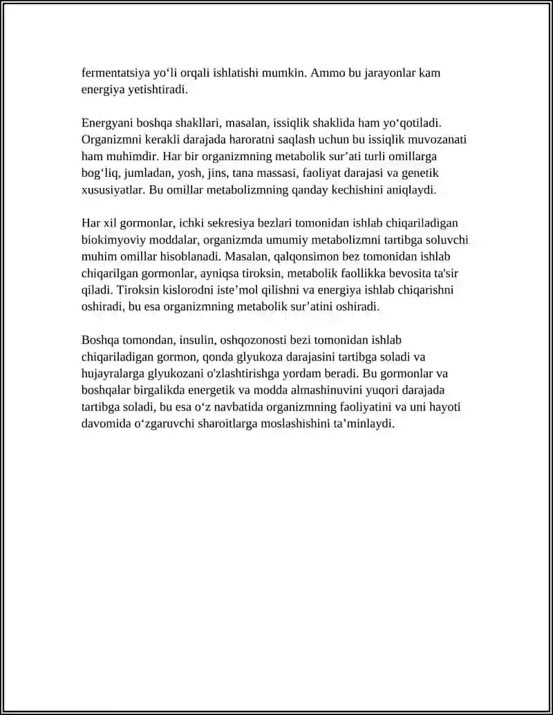 ORGANIZMDA MODDA VA ENERGIYA ALMASHINUVI 4