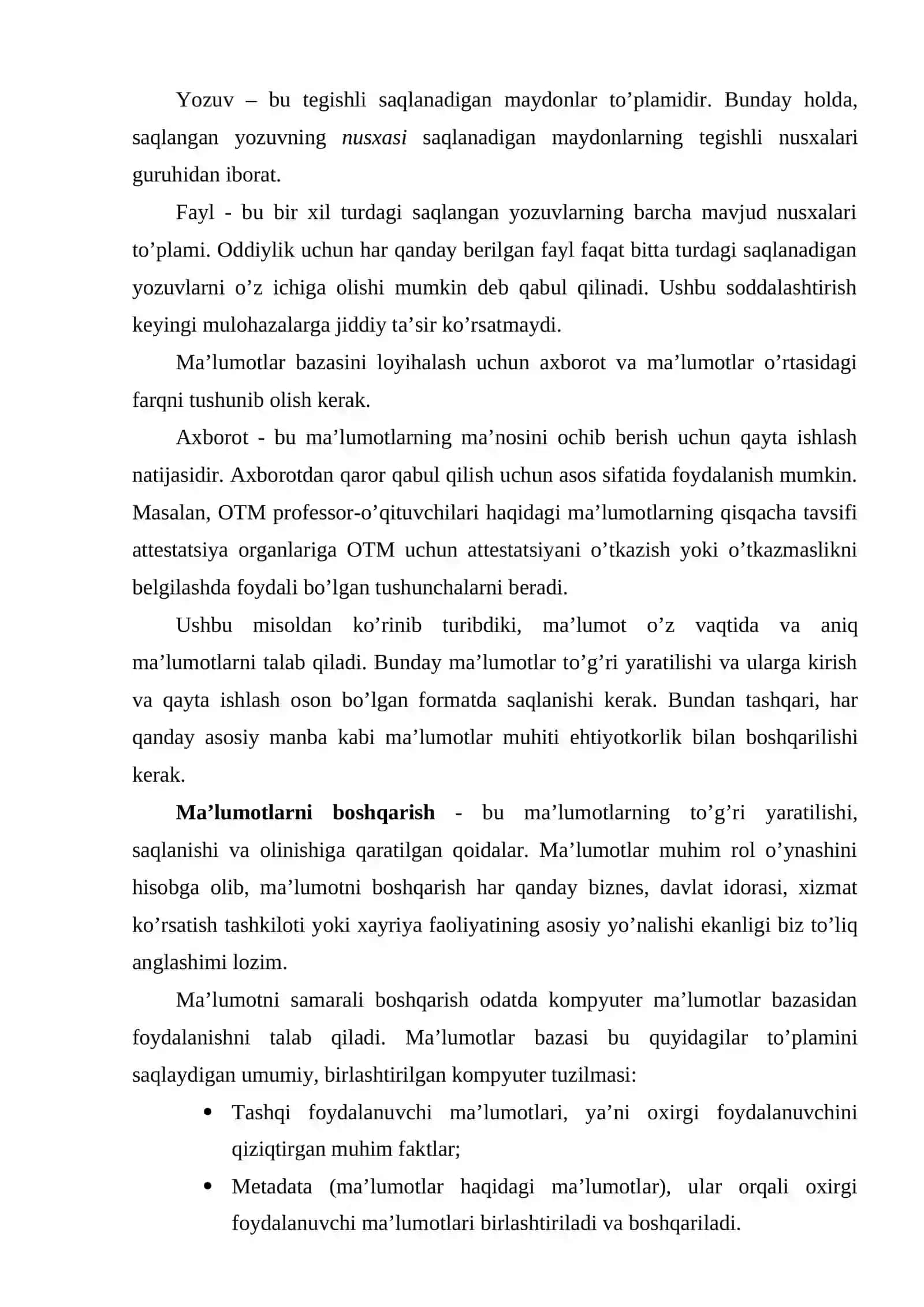 Aeroport ma`lumotlar bazasini loyihalash 4