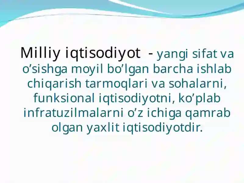 Milliy iqtisodiyot va uning makro iqtosdiyot kôrsatkichlari 4