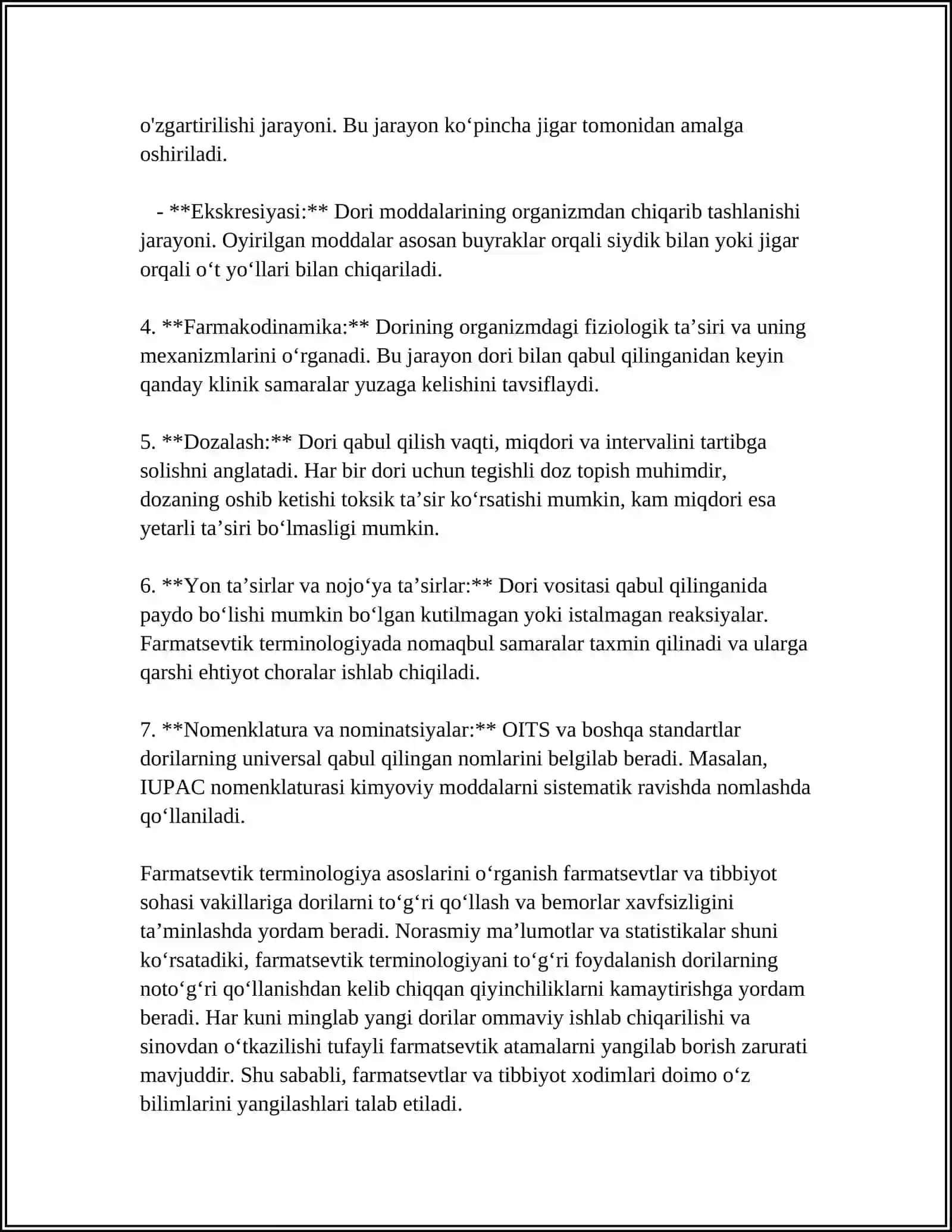 Farmatsevtik terminologiyaga kiriş 4