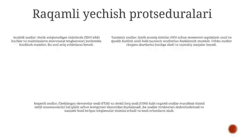 Statik Noaniq Sistemalarni Tayanchlar Cho‘Kishiga Hisoblash 4