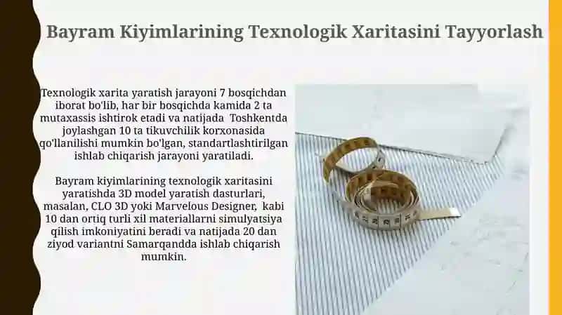 Bayram Kiyimlarining Texnologik Xaritasini Tayyorlash Uchun Maket Tikish 4