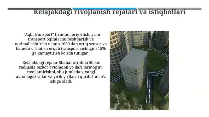 Shaharning rejaviy tuzulishi.Tashqi transport qismi 4