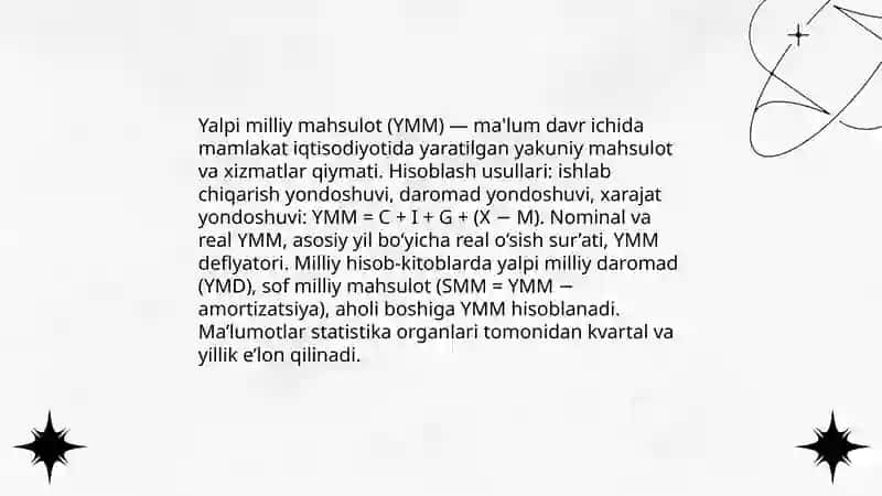Milliy iqtisodiyot va uning makroiqtisodiy oʻlchamlari 4