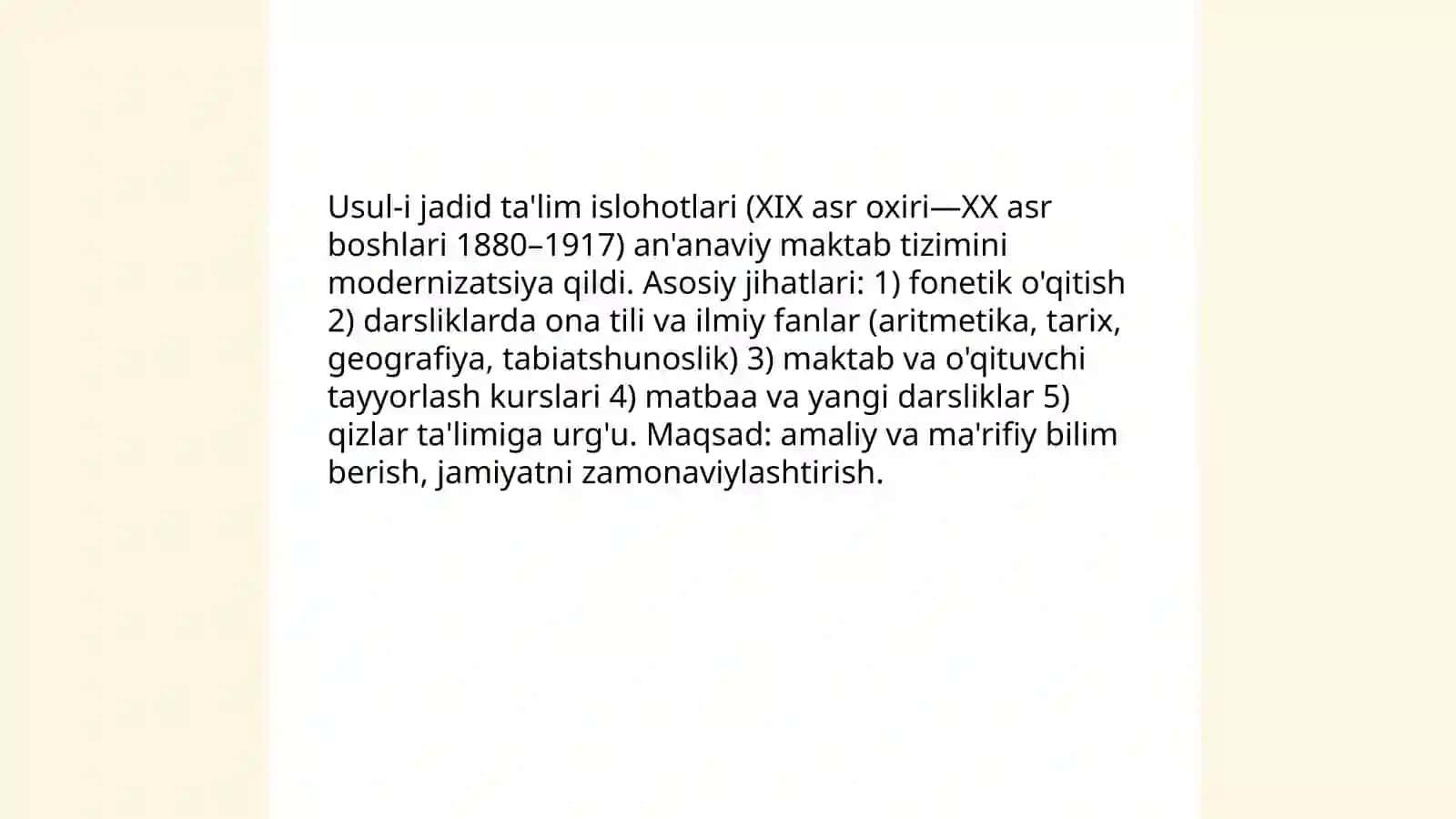 Jadidchilik harakati namoyandalari va ularning harakati 4