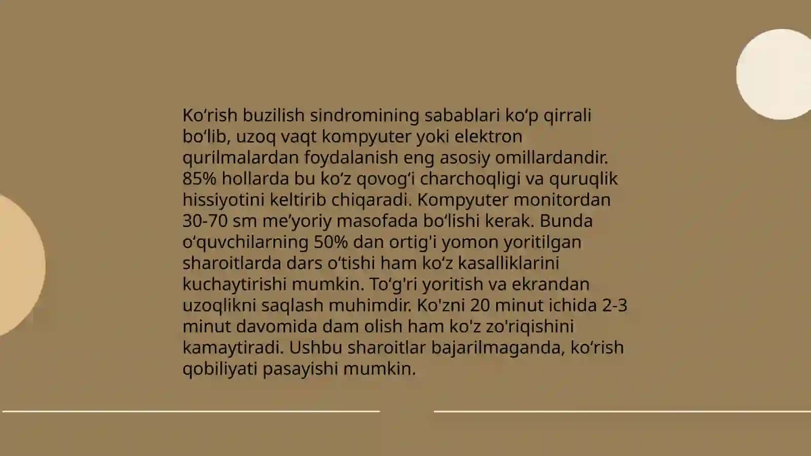 Koʻrish buzilish sindromi 4