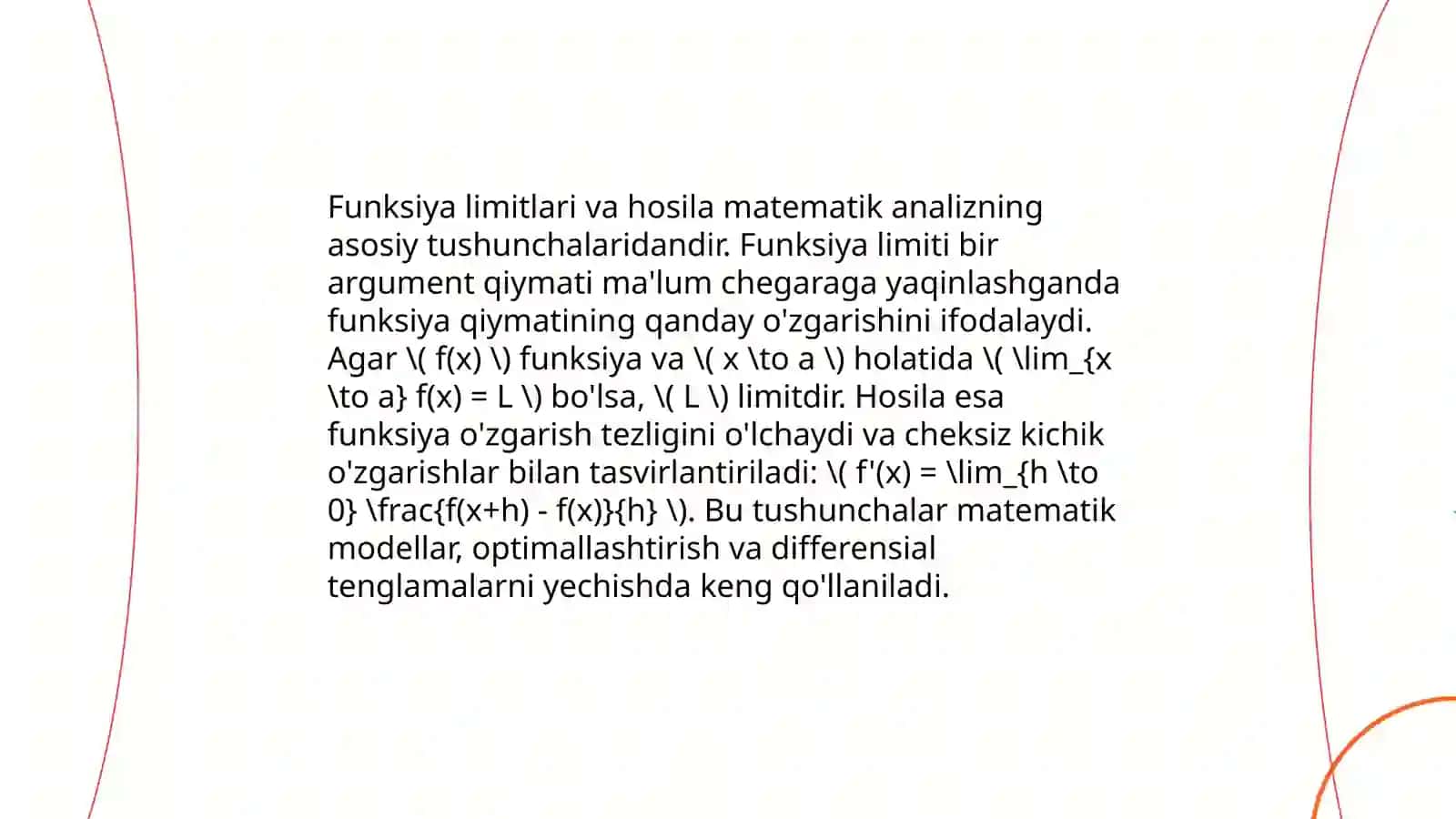 Funksiya hosilasi 4