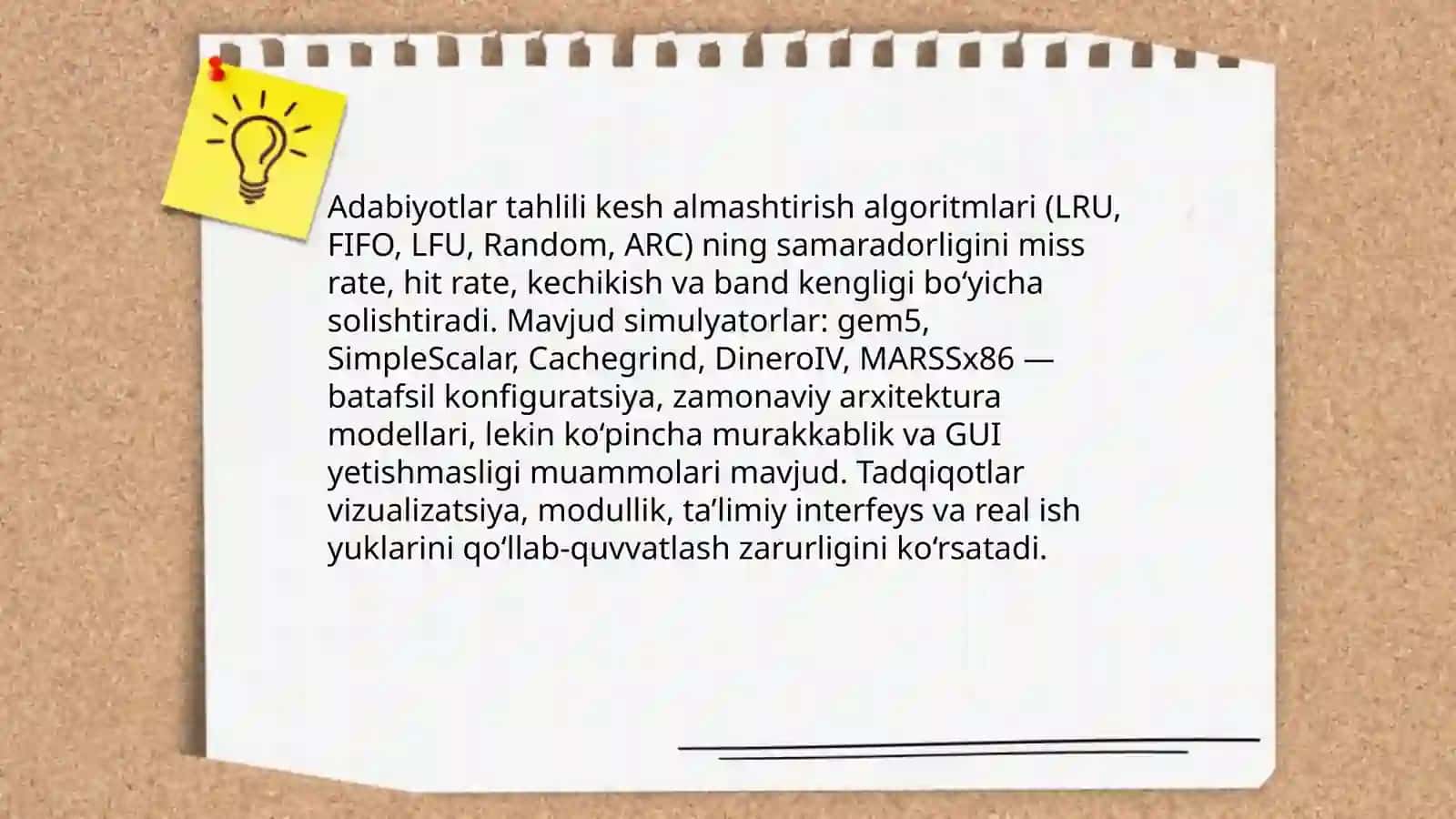 Kesh xotiraning almashtirish algaritmlarini ishlashini ko'rsatuvchi simulyator dasturi 4
