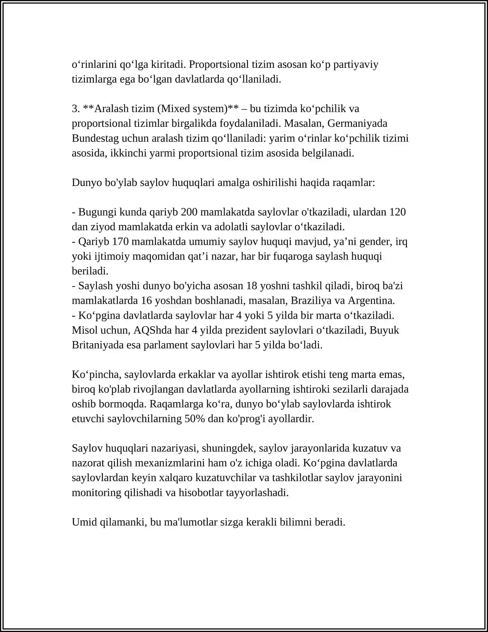 SAYLOV HUQUQLARI NAZARIYASI 4