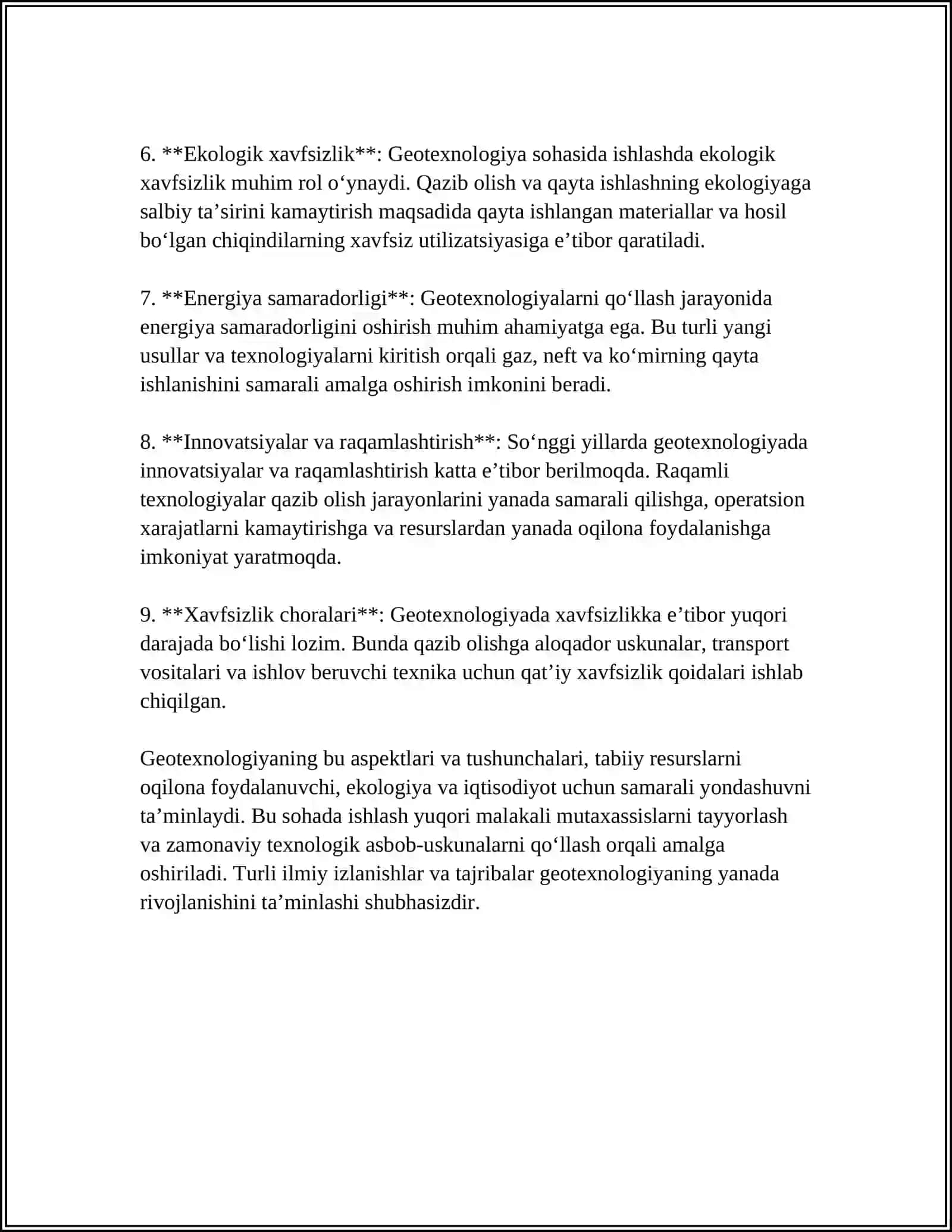 GEOTEXNOLOGIK SHAROITLAR VA PARAMETRLAR 4